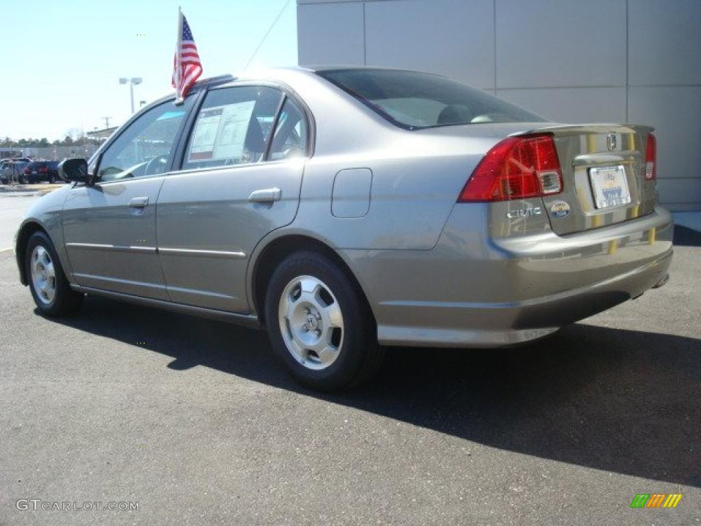 2004 Civic Hybrid Sedan - Magnesium Metallic / Gray photo #4