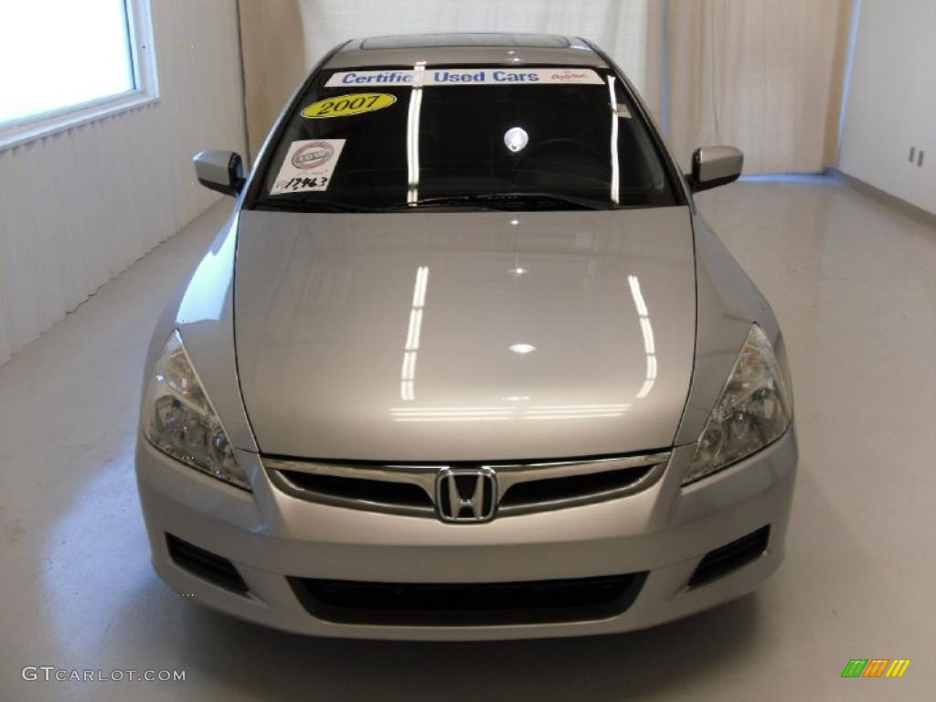 2007 Accord EX-L Sedan - Alabaster Silver Metallic / Black photo #6