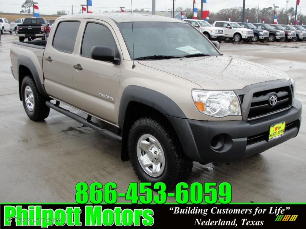 2008 Tacoma V6 PreRunner Double Cab - Desert Sand Mica / Taupe photo #1