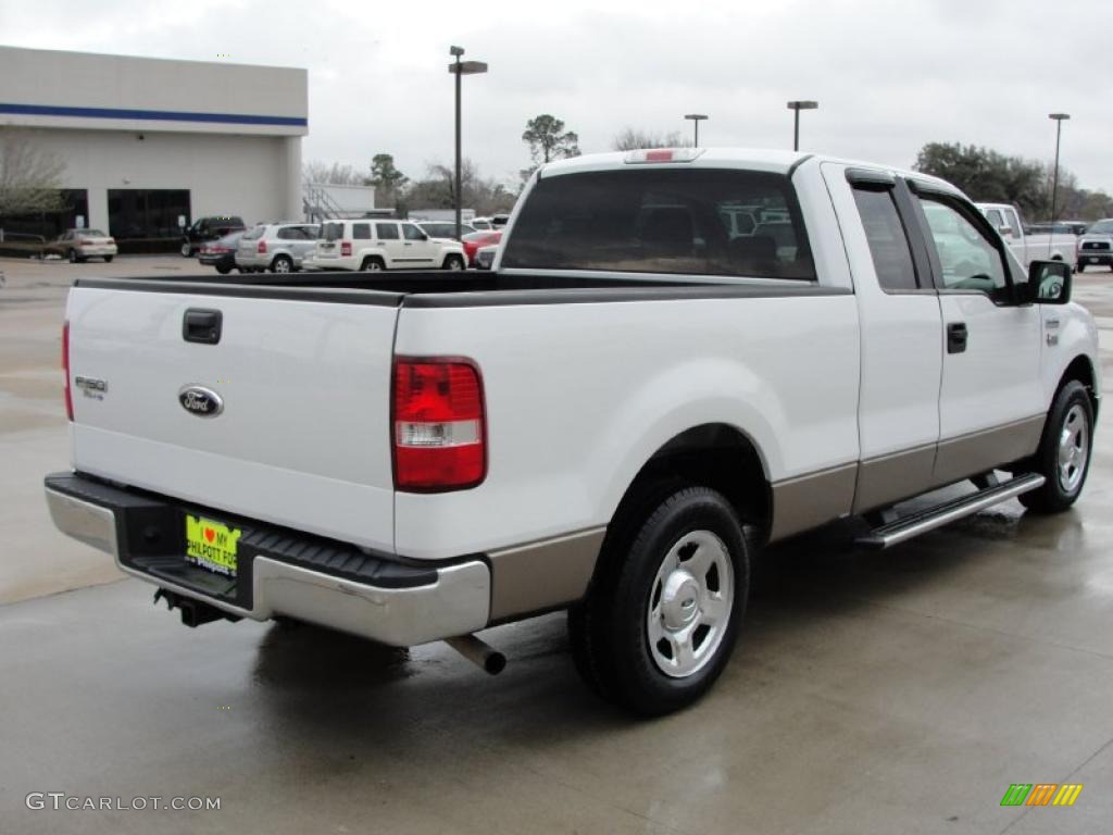 2006 F150 XLT SuperCab - Oxford White / Tan photo #3