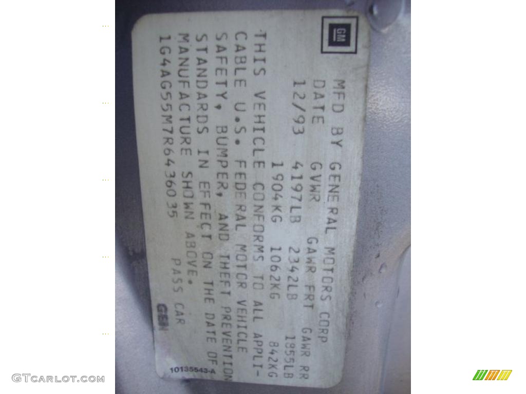 1994 Century Special Sedan - Light Adriatic Blue Metallic / Blue photo #15