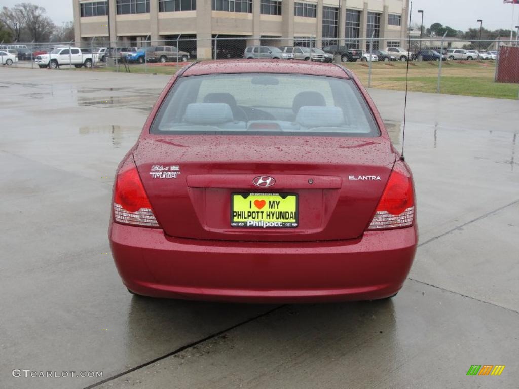 2006 Elantra GLS Sedan - Electric Red / Gray photo #4