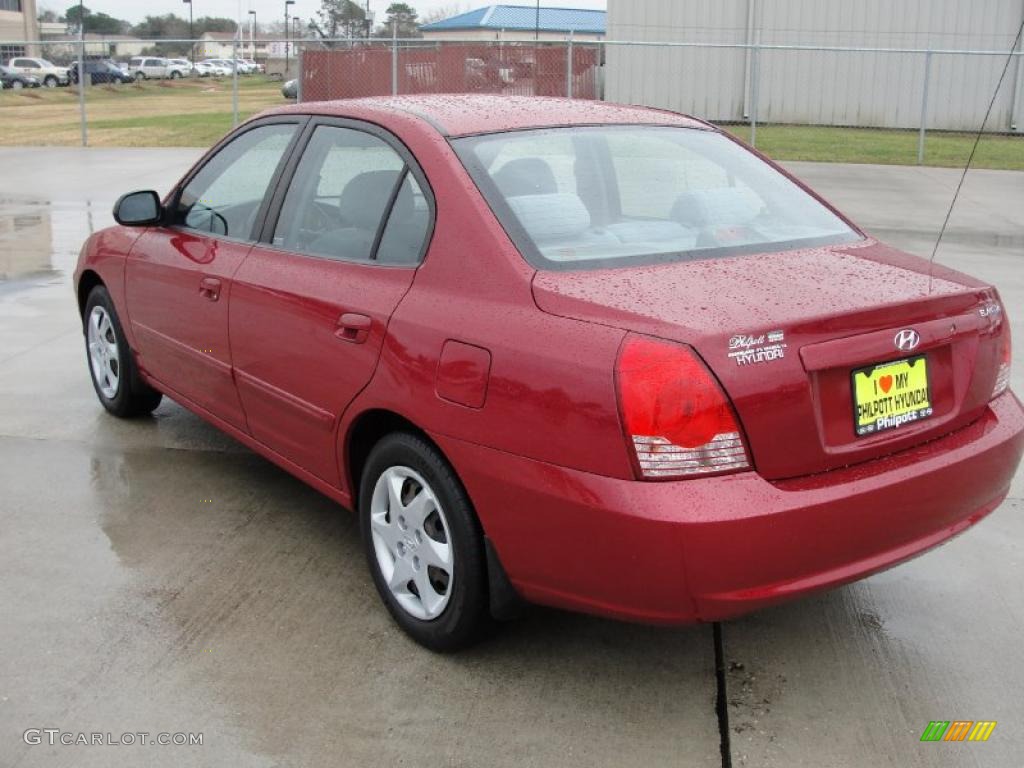 2006 Elantra GLS Sedan - Electric Red / Gray photo #5