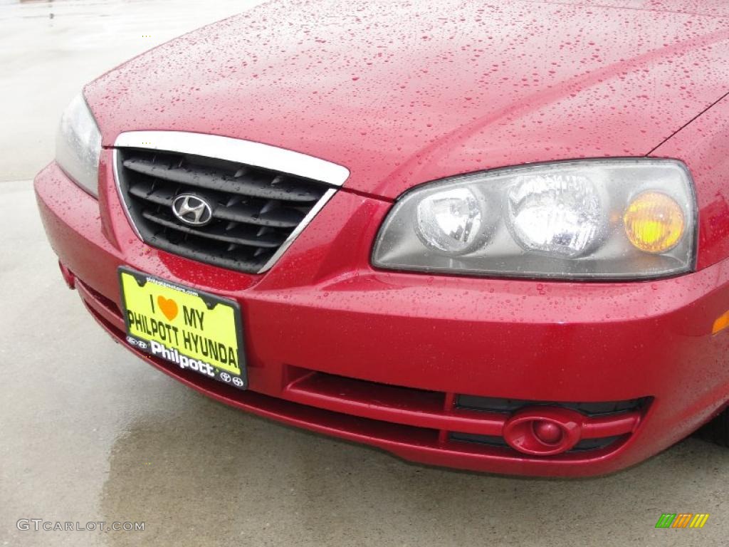 2006 Elantra GLS Sedan - Electric Red / Gray photo #11