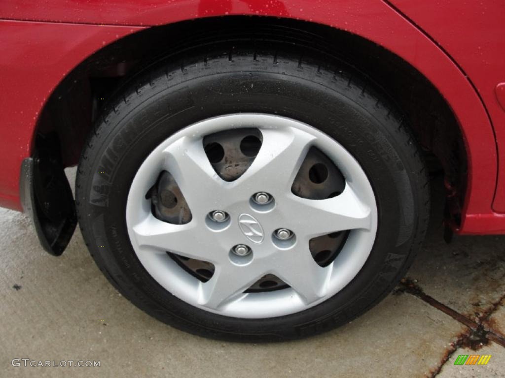 2006 Elantra GLS Sedan - Electric Red / Gray photo #14