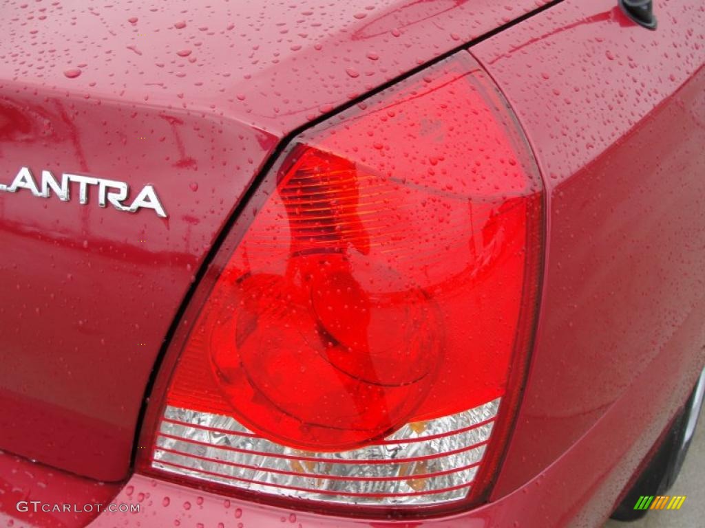 2006 Elantra GLS Sedan - Electric Red / Gray photo #18