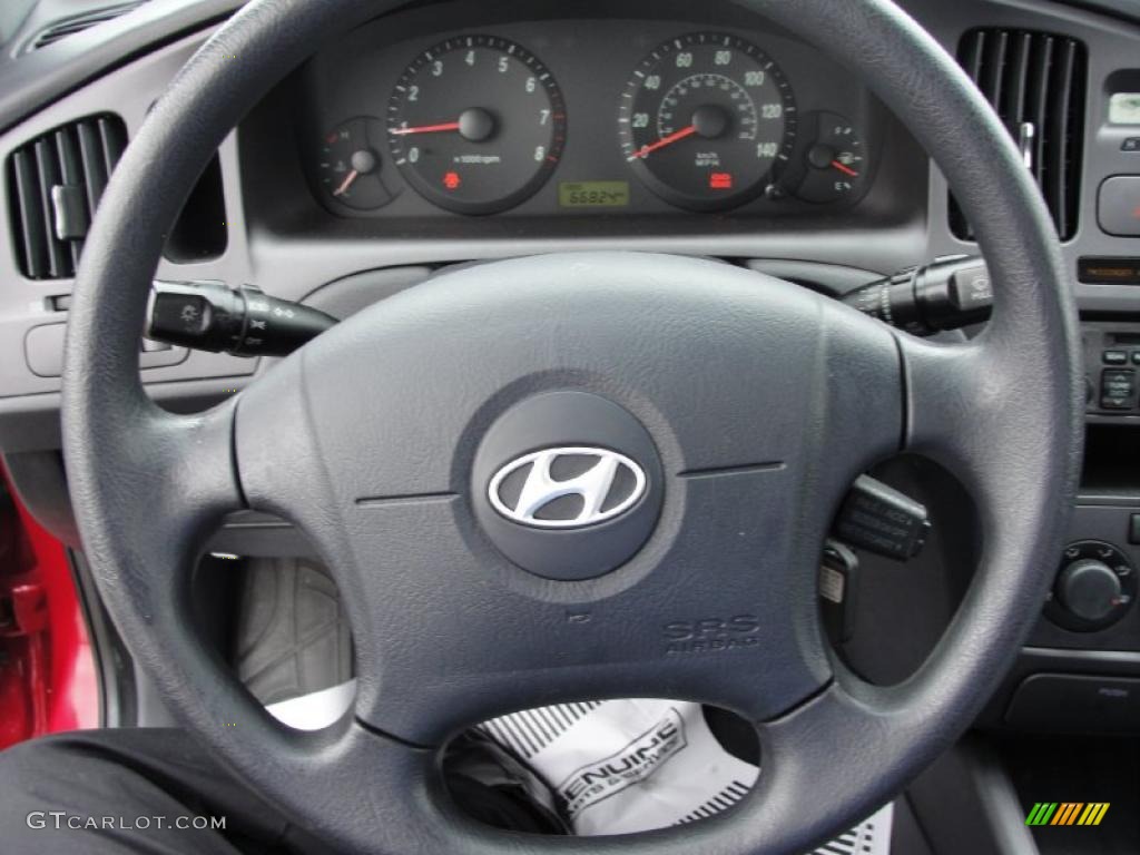 2006 Elantra GLS Sedan - Electric Red / Gray photo #40