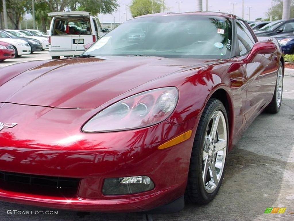 2007 Corvette Coupe - Monterey Red Metallic / Ebony photo #9