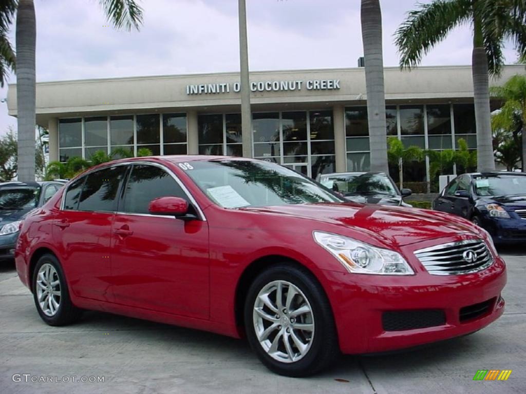 2008 G 35 Sedan - Garnet Ember Red / Graphite photo #1