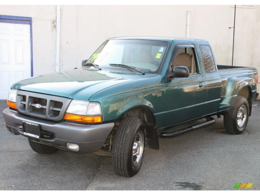 1998 Ranger XLT Extended Cab 4x4 - Pacific Green Metallic / Medium Prairie Tan photo #1