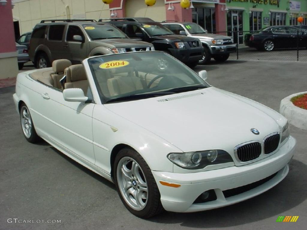 2004 3 Series 330i Convertible - Alpine White / Sand photo #8