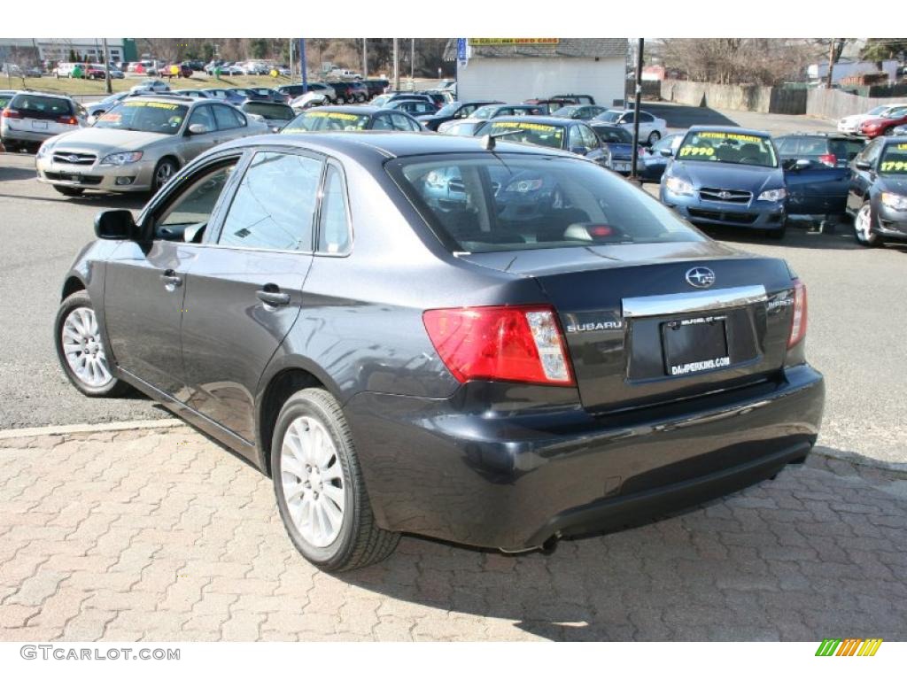 2009 Impreza 2.5i Premium Sedan - Dark Gray Metallic / Carbon Black photo #8