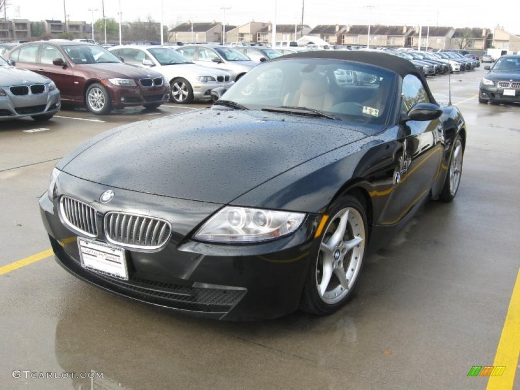 2008 Z4 3.0si Roadster - Jet Black / Saddle Brown photo #1