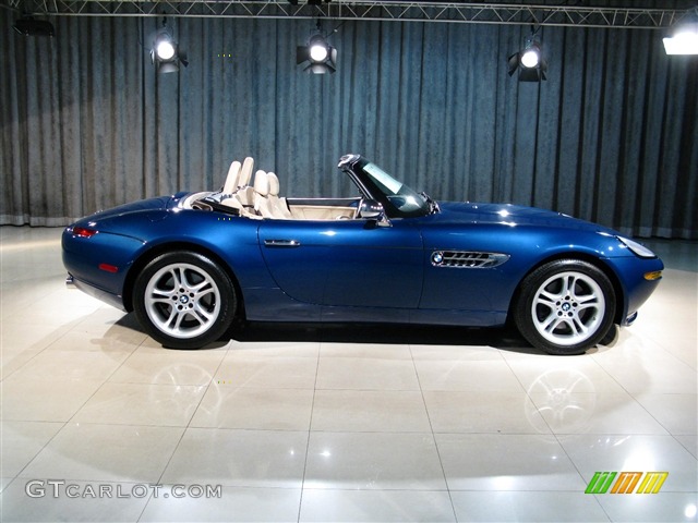 2002 Z8 Roadster - Topaz Blue / Crema photo #18