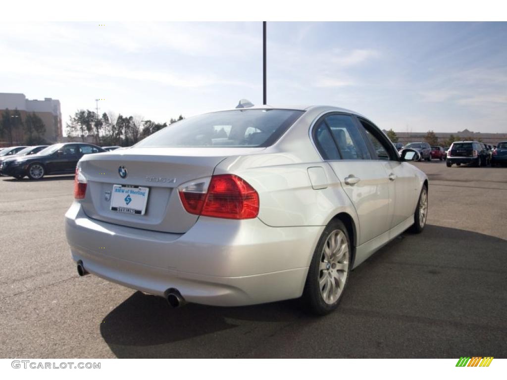 2007 3 Series 335xi Sedan - Titanium Silver Metallic / Grey photo #6