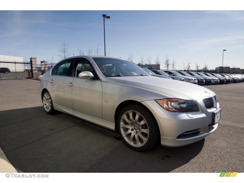 2007 3 Series 335xi Sedan - Titanium Silver Metallic / Grey photo #8