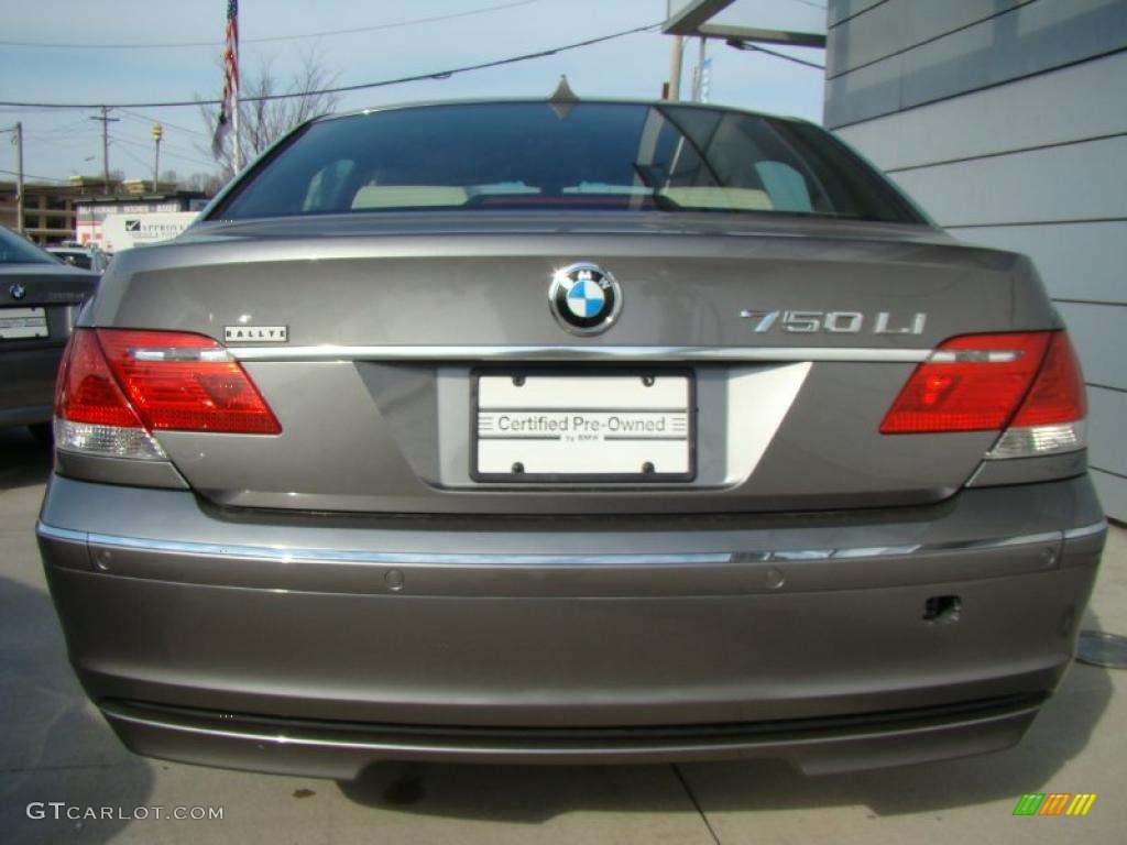 2008 7 Series 750Li Sedan - Sterling Grey Metallic / Cream Beige photo #4