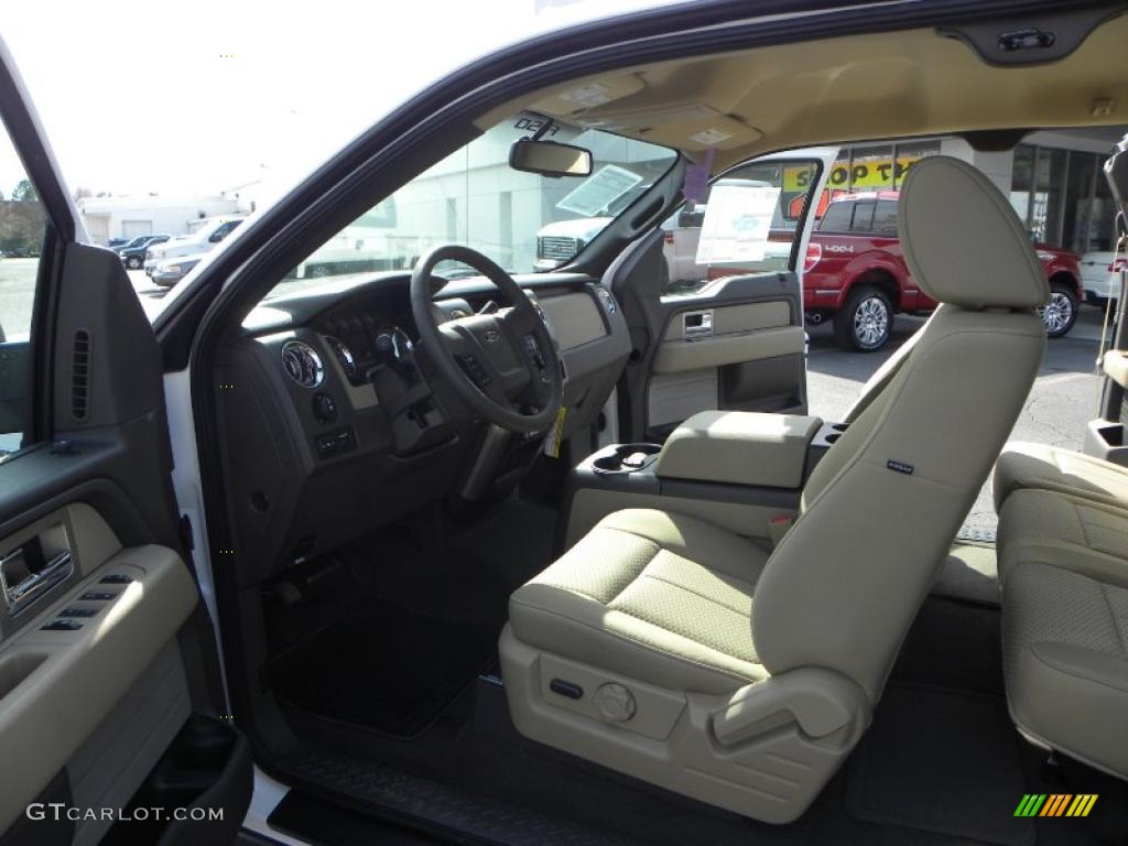 2010 F150 XLT SuperCab - Oxford White / Tan photo #8