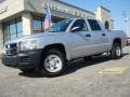 2009 Bright Silver Metallic Dodge Dakota ST Crew Cab  photo #2