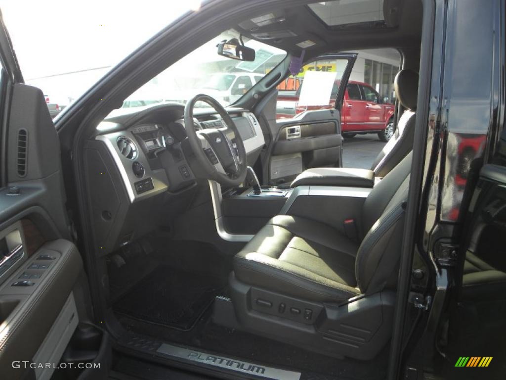 2010 F150 Platinum SuperCrew 4x4 - Tuxedo Black / Sienna Brown Leather/Black photo #8