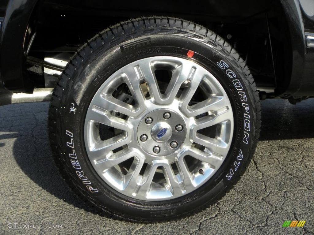 2010 F150 Platinum SuperCrew 4x4 - Tuxedo Black / Sienna Brown Leather/Black photo #15