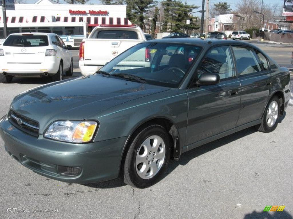 2001 Legacy L Sedan - Wintergreen Metallic / Gray photo #2