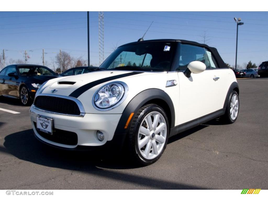 2009 Cooper S Convertible - Pepper White / Black/Rooster Red photo #2