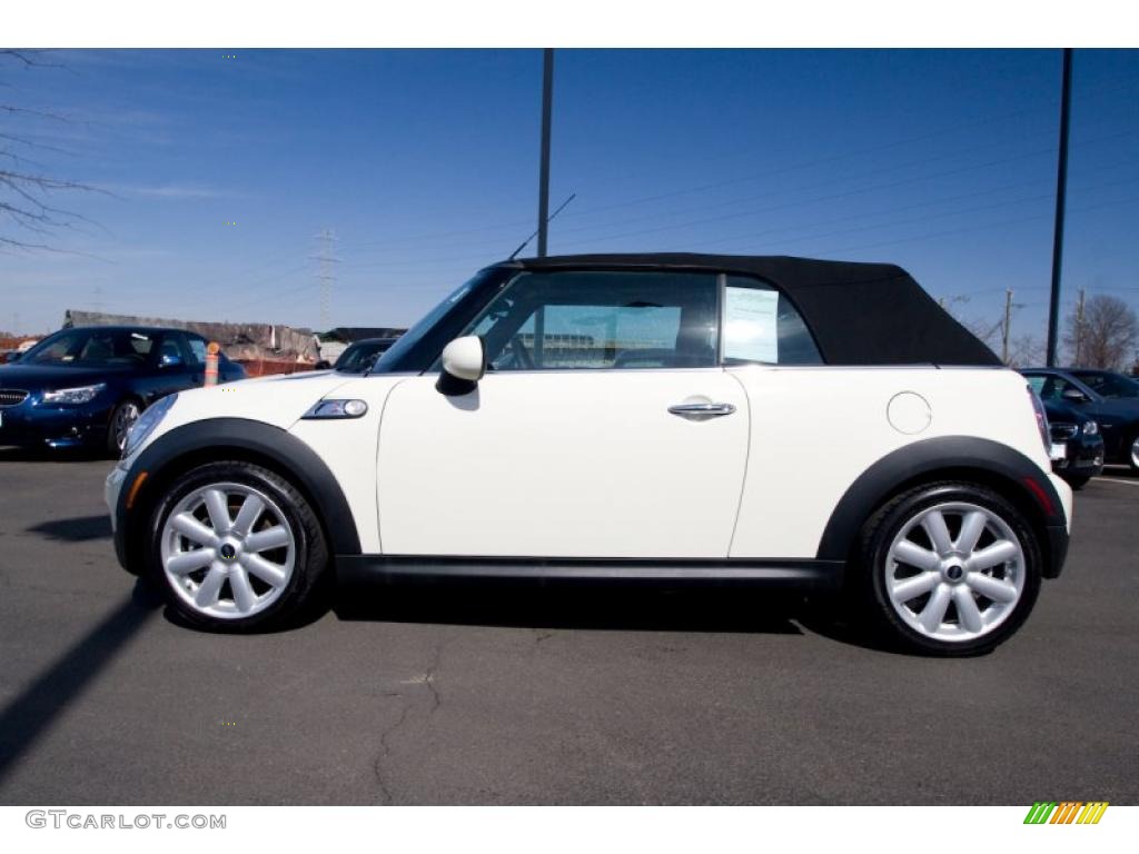 2009 Cooper S Convertible - Pepper White / Black/Rooster Red photo #3