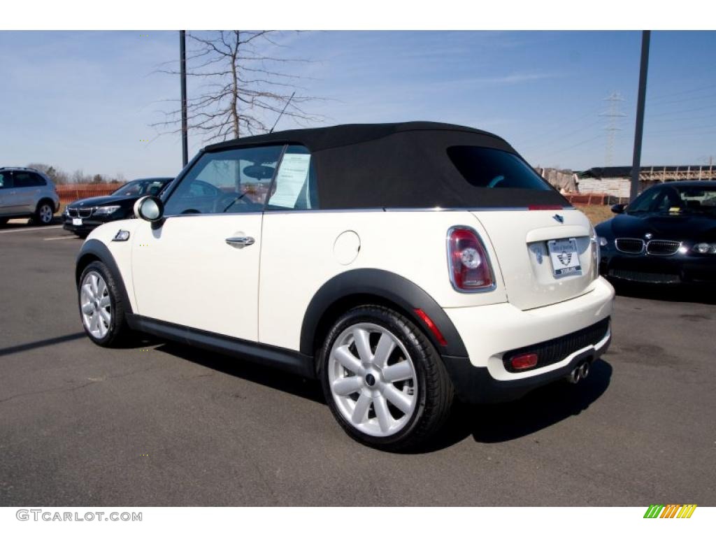 2009 Cooper S Convertible - Pepper White / Black/Rooster Red photo #4