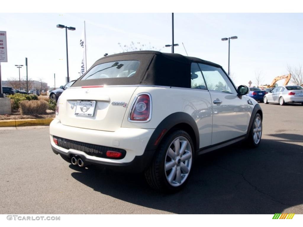 2009 Cooper S Convertible - Pepper White / Black/Rooster Red photo #6