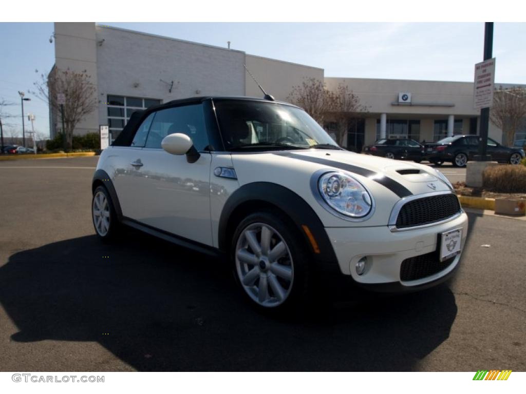 2009 Cooper S Convertible - Pepper White / Black/Rooster Red photo #8
