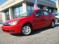 2008 Vermillion Red Ford Focus S Sedan  photo #2