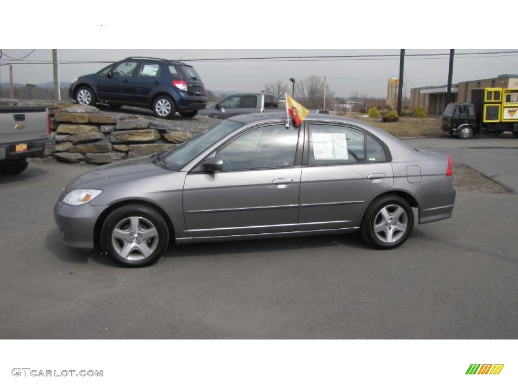 2004 Civic EX Sedan - Magnesium Metallic / Gray photo #1