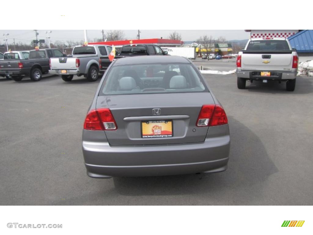 2004 Civic EX Sedan - Magnesium Metallic / Gray photo #7