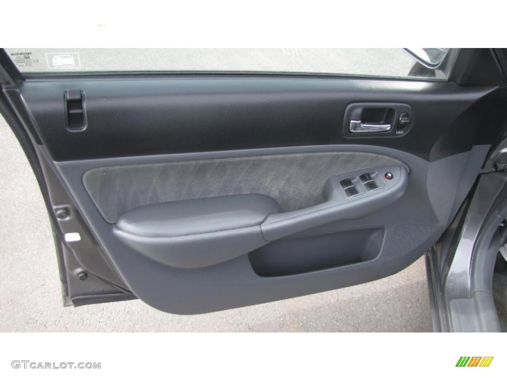 2004 Civic EX Sedan - Magnesium Metallic / Gray photo #13