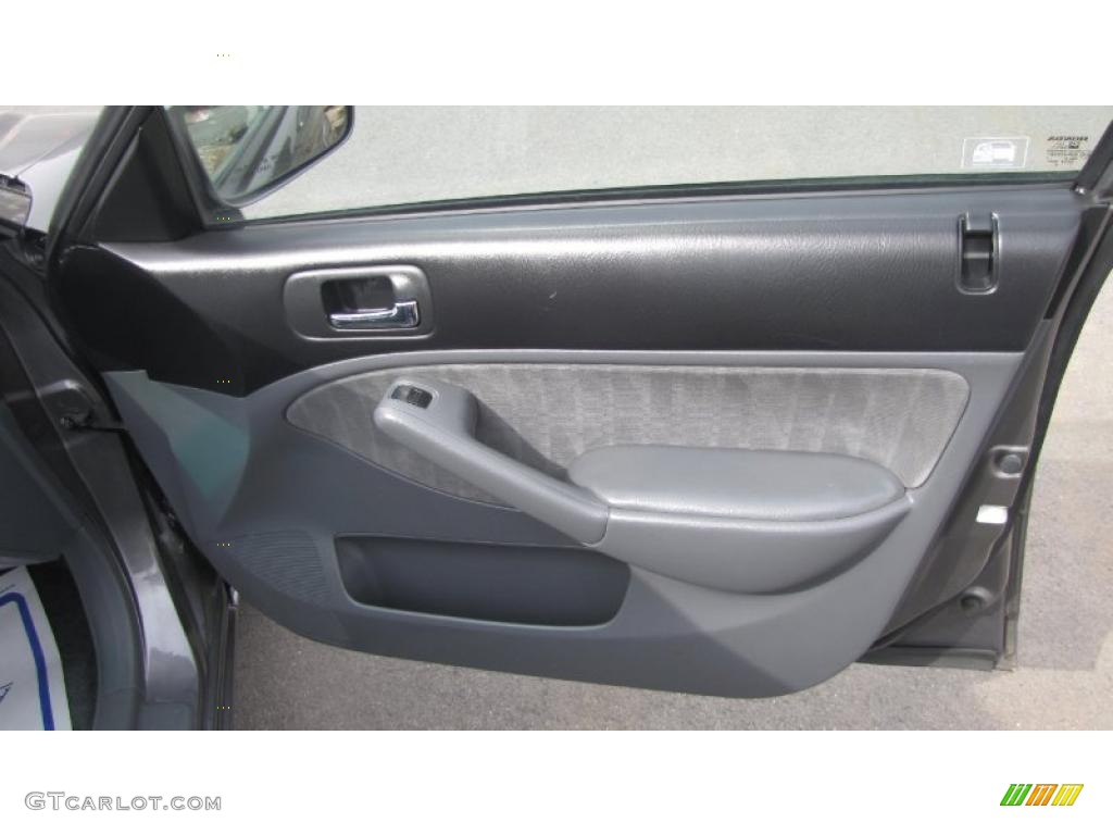 2004 Civic EX Sedan - Magnesium Metallic / Gray photo #15