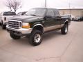 1999 Dark Hunter Green Metallic Ford F250 Super Duty Lariat Extended Cab 4x4  photo #2