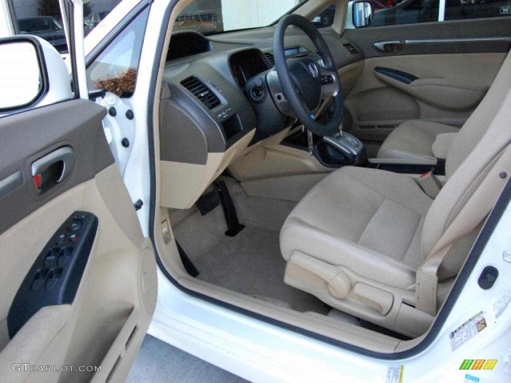 2007 Civic Hybrid Sedan - Taffeta White / Ivory photo #16