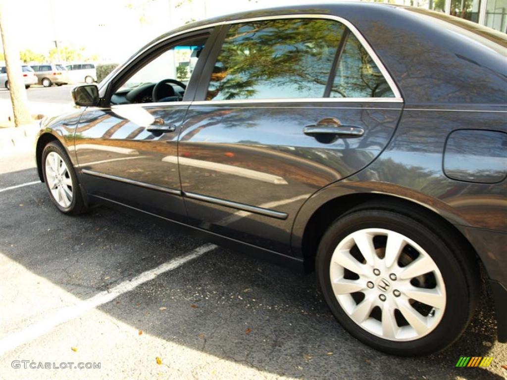 2007 Accord SE V6 Sedan - Graphite Pearl / Gray photo #6