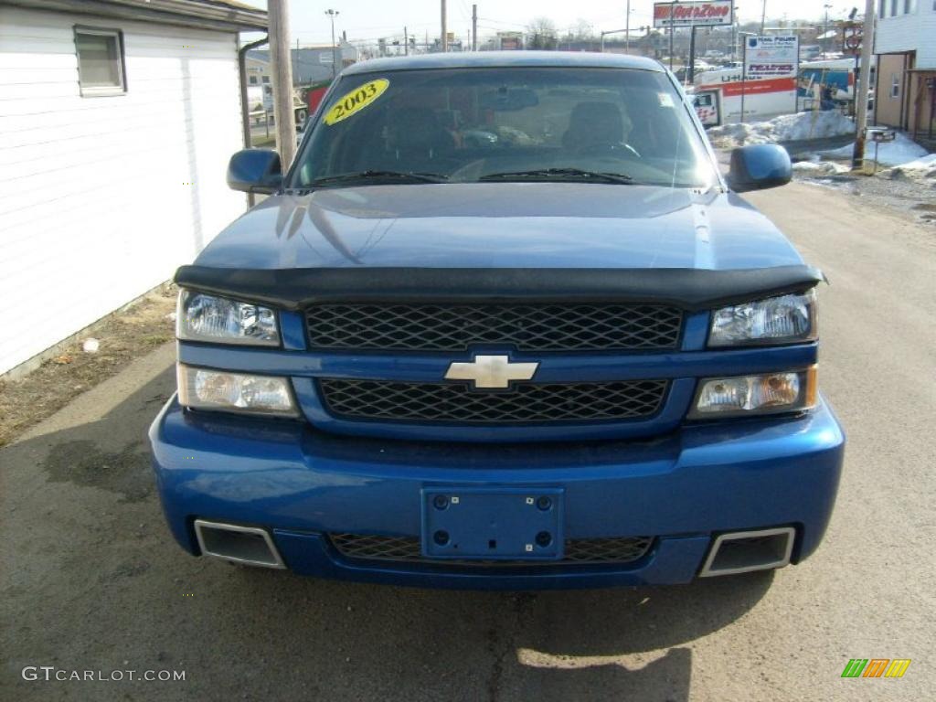 2003 Silverado 1500 SS Extended Cab AWD - Arrival Blue Metallic / Dark Charcoal photo #7