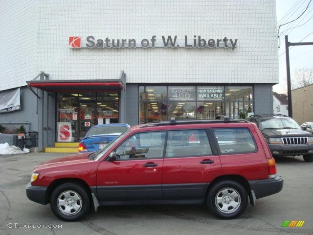 1999 Forester L - Canyon Red Pearl / Beige photo #1