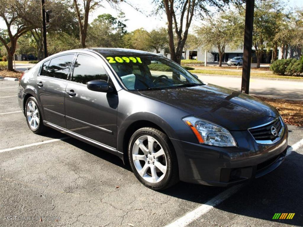 2008 Maxima 3.5 SE - Dark Slate Metallic / Charcoal Black photo #1