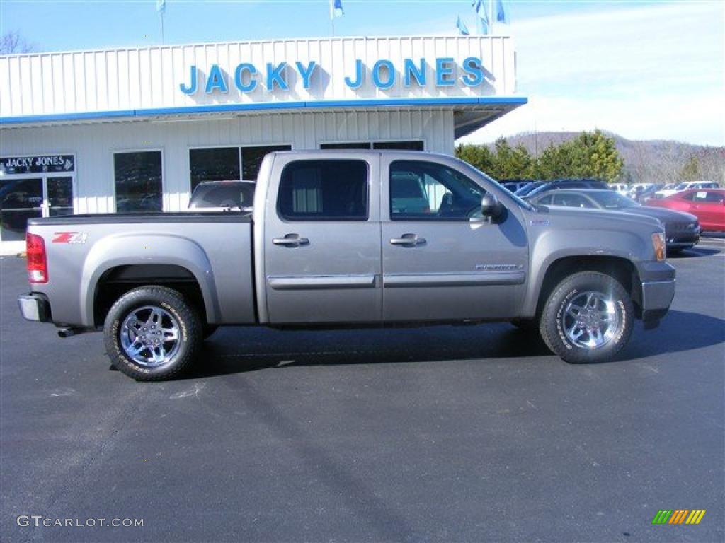 2008 Sierra 1500 SLE Crew Cab 4x4 - Steel Gray Metallic / Ebony photo #1