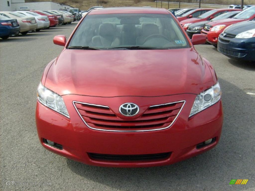 2008 Camry XLE V6 - Barcelona Red Metallic / Ash photo #2