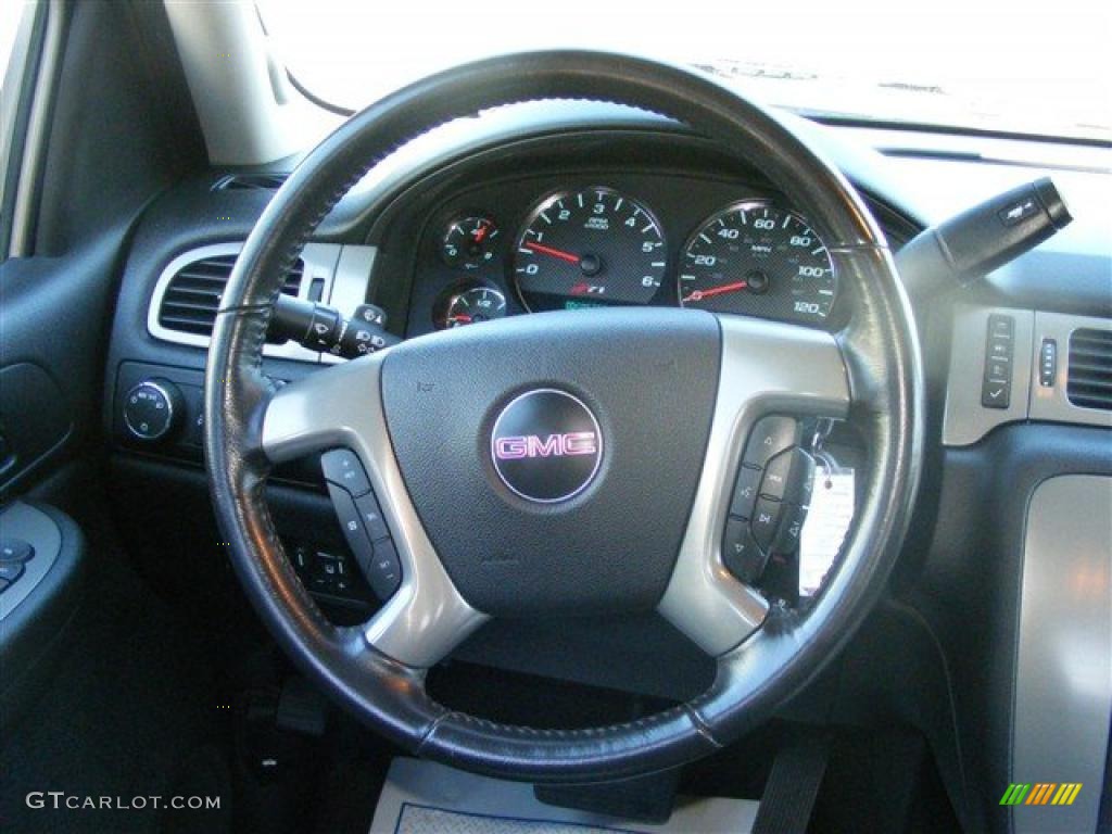 2008 Sierra 1500 SLE Crew Cab 4x4 - Steel Gray Metallic / Ebony photo #21