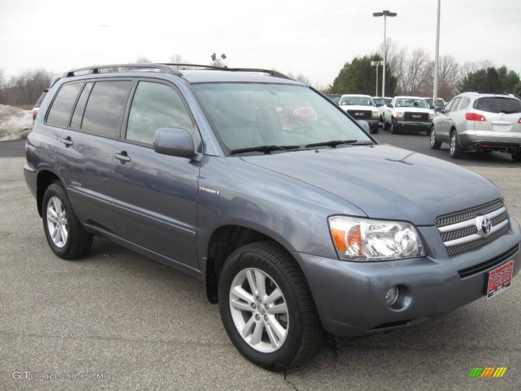 2007 Highlander Hybrid Limited 4WD - Bluestone Metallic / Ash Gray photo #1