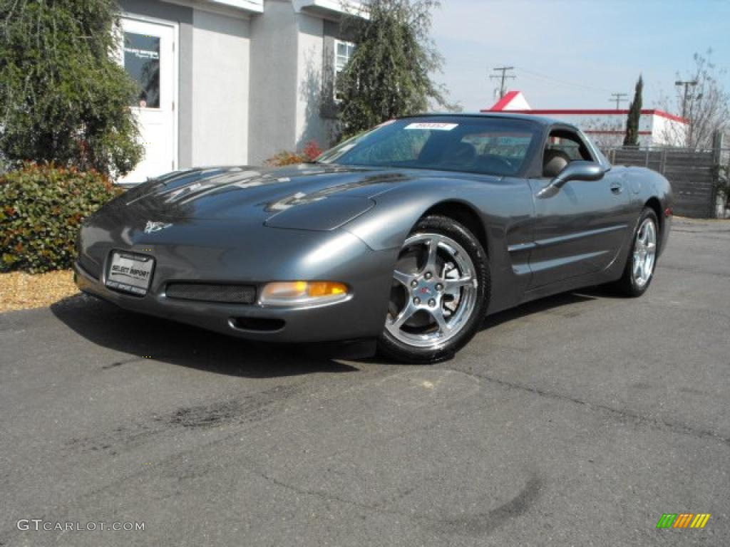 2003 Corvette Coupe - Medium Spiral Gray Metallic / Light Gray photo #1