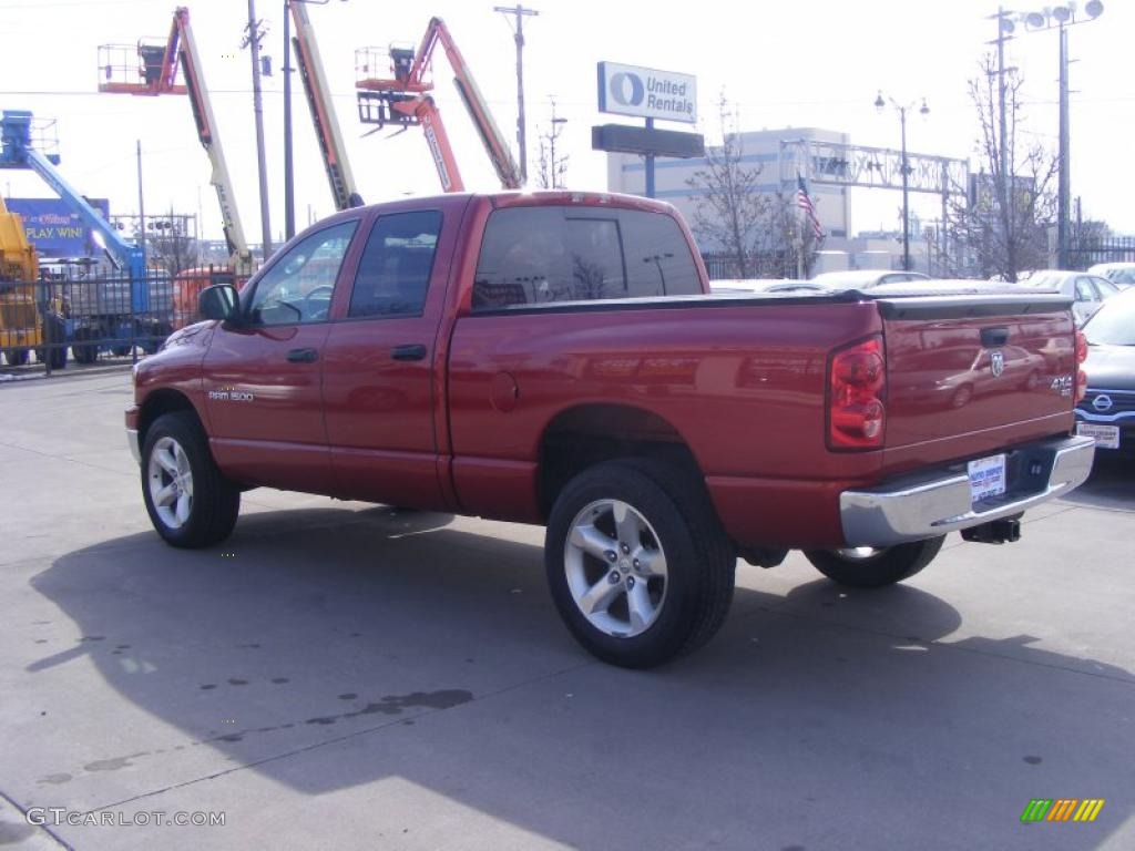 2007 Ram 1500 SLT Quad Cab 4x4 - Inferno Red Crystal Pearl / Medium Slate Gray photo #6