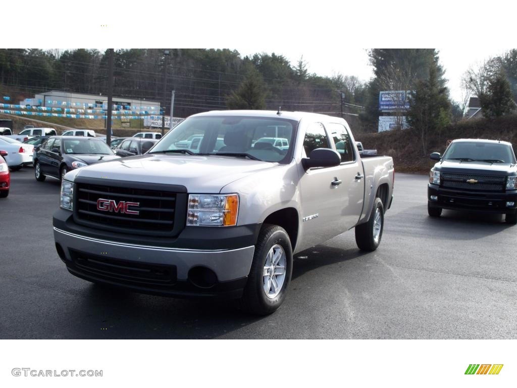 2008 Sierra 1500 Crew Cab 4x4 - Silver Birch Metallic / Dark Titanium photo #14