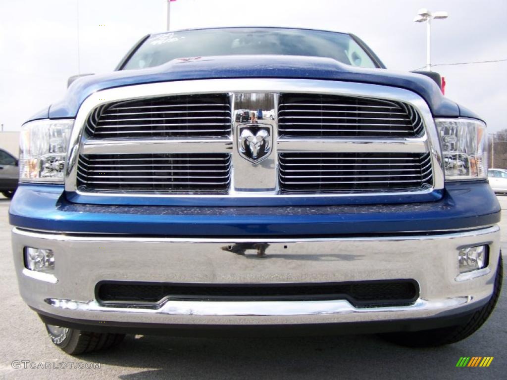 2010 Ram 1500 Big Horn Crew Cab 4x4 - Deep Water Blue Pearl / Dark Slate/Medium Graystone photo #3